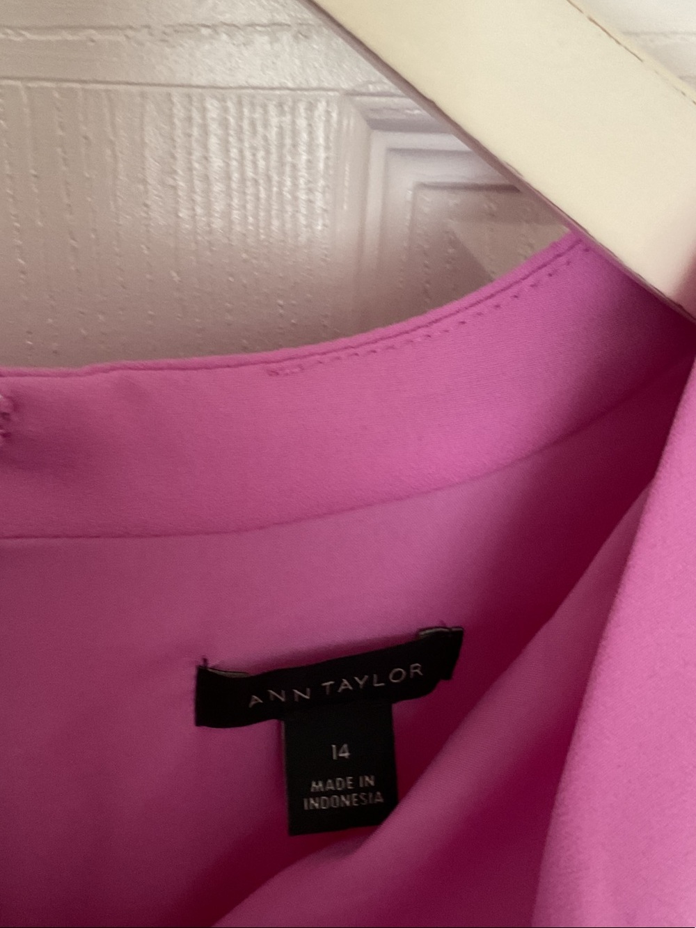 Ann Taylor Sleeveless Cowl Neck Midi Dress in Magenta - Picture 2 of 4